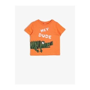 Koton Baby Boy Orange Printed T-Shirt