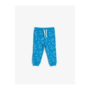 Koton Baby Boy Blue Waistband Printed Normal Waist Sweatpants