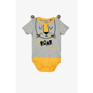 Koton Gray Baby Boy Baby Body & Bodysuit