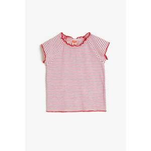 Koton Red Striped Baby Girl T-Shirt