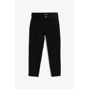 Koton Boys Black Pocket Detailed Jean Trousers