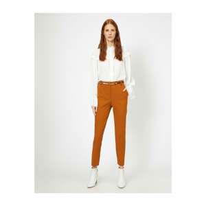 Koton Women's Brown Pocket Detailed Trousers