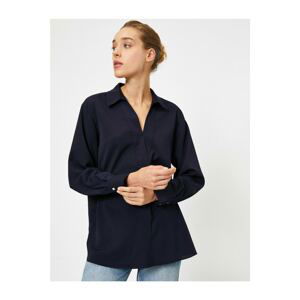 Koton Blouse - Dunkelblau - Relaxed fit