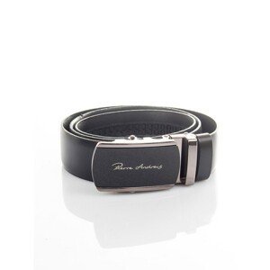 Men´s leather belt with an automatic buckle, brown