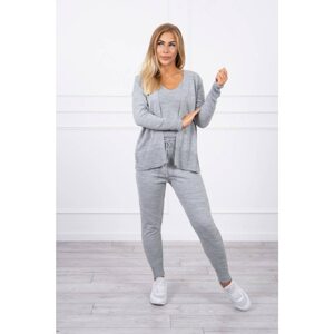 3-piece sweater set grey