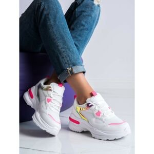 SHELOVET SNEAKERS WITH PINK INSERTS
