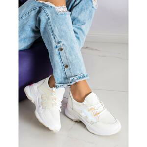 SHELOVET WHITE MESH SNEAKERS