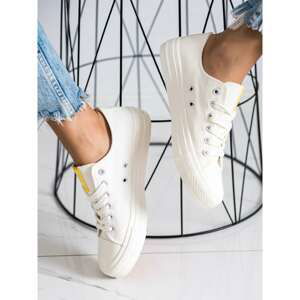 SHELOVET CLASSIC WHITE SNEAKERS