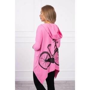 Sweatshirt with cycling print light pink