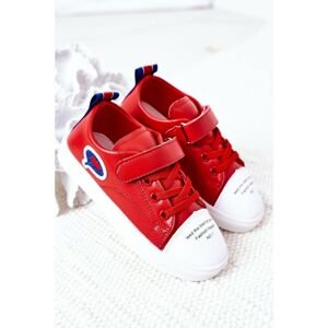 Children's sneakers with Velcro red cartoon