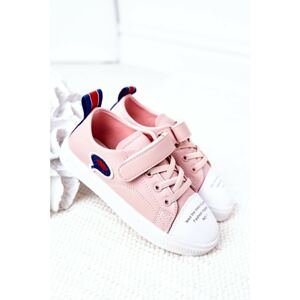 Children's sneakers with Velcro pink cartoon