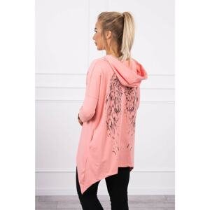 Sweatshirt with apricot wings print