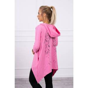 Sweatshirt with printed wings light pink