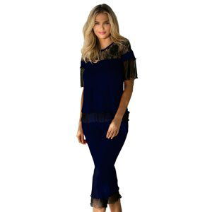 DKaren Woman's Set Manuela Navy Blue