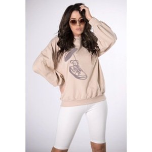 sweatshirt with suede print