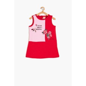 Koton Red Baby Girl Embroidered Dress