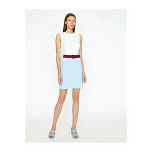 Koton Women's Ecru Color Block Dress