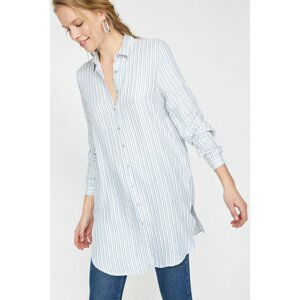 Koton Women's Blue Striped Tunic