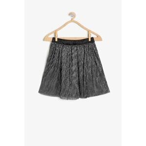 Koton Black Girl's Glitter Detailed Skirt