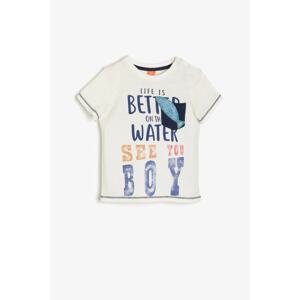 Koton Ecru Baby Boy Printed T-Shirt