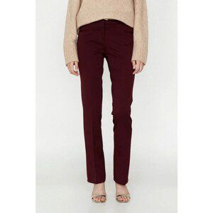 Koton Women's Pocket Detailed Claret Red Trousers