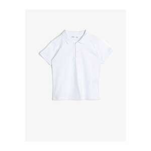 Koton Boy's Basic Cotton Sleeves Knitwear Detailed Polo Pique T-Shirt