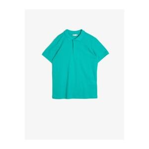 Koton Boy's Basic Cotton Sleeves Knitwear Detailed Polo Pique T-Shirt