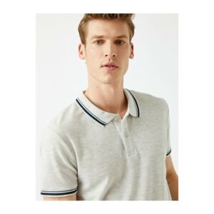 Koton Men's Blue Polo Collar Slim Fit T-Shirt