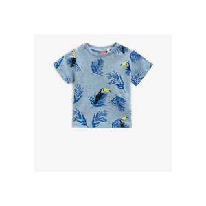 Koton Baby Boy Palm Leaf-Toucan Patterned T-Shirt