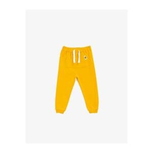 Koton Baby Boy Yellow Tie Waist Kangaroo Pocket Cotton Sweatpants
