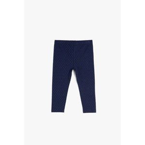 Koton Baby Girl Navy Blue Polka Dot Leggings