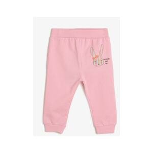 Koton Baby Girl Pink Girl Pink Letter Printed Sweatpants