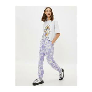 Koton Women's Purple Tie Dye Jogger Sweatpants