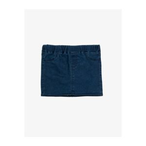 Koton Girl Blue Cotton Pocket Jean Skirt