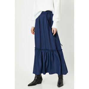Koton Women's Navy Blue Ruffle Detailed Skirt