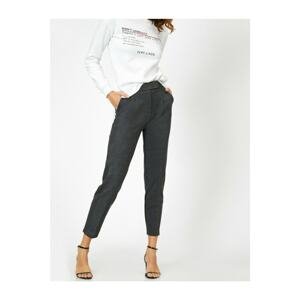 Koton Women's Gray Pocket Detailed Trousers