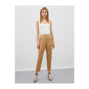 Koton Women's Pleated Normal Waist Trousers