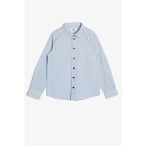 Koton Boy's Blue Striped Shirt