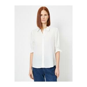 Koton Women's White Classic Collar Shirt