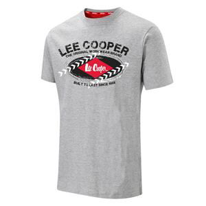 Lee Cooper COOPER T.SHIRT - GREY MARL - MEDIUM