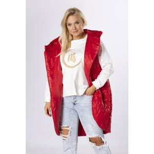 quilted vest with a hood