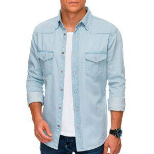 Edoti Men's shirt with long sleeves K585