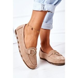 Women's Suede Loafers Light Brown Downtown