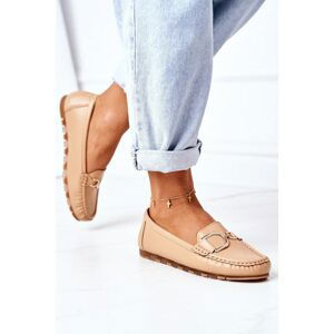 Women's Leather Loafers Light Brown Downtown