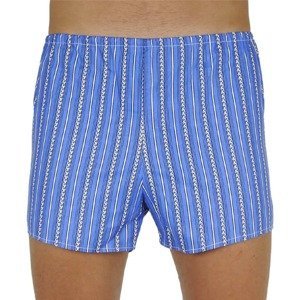 Classic men's shorts Foltine blue with a white oversized pattern