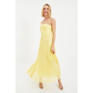 Trendyol Yellow Handkerchief Detailed Evening Dress & Graduation Dress