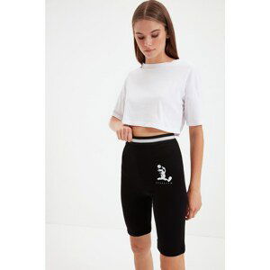 Trendyol Black Space Jam Licensed Biker Knitted Leggings Tights