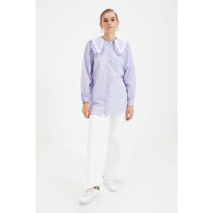 Trendyol Blue Baby Collar Tunic