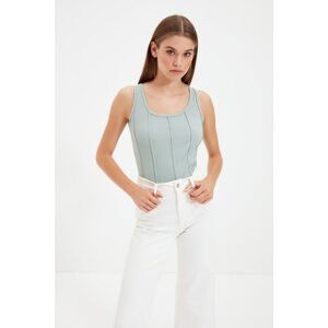 Trendyol Mint Stitch Detailed Knitted Singlet