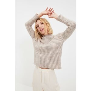 Trendyol Beige Turtleneck Knitwear Sweater